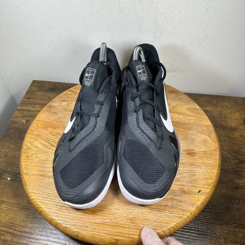 Nike NikeCourt Air Zoom Vapor Pro Black White Tennis Shoes CZ0220-024 Mens 9.5